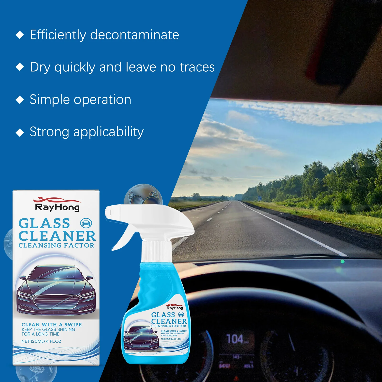 منظف زجاج السيارة: عامل تنظيف للتنظيف الكامل وإزالة البقع وطارد المطر ومكافحة الضباب والرؤية الواضحة #4