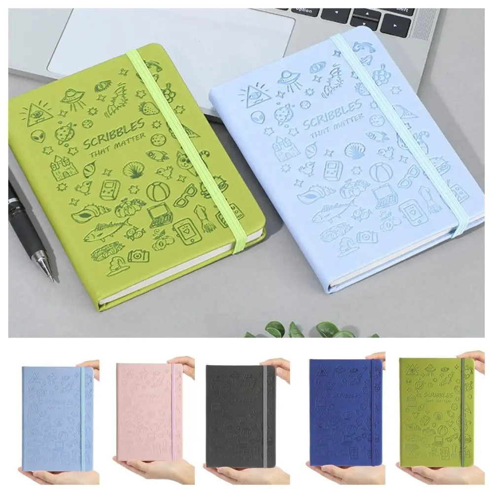 

with Strap Notepad Hand Ledger Soft Faux Leather Meeting Record A6 Thick Notepad Taking Notes Retro A5 PU Journal Office Supply