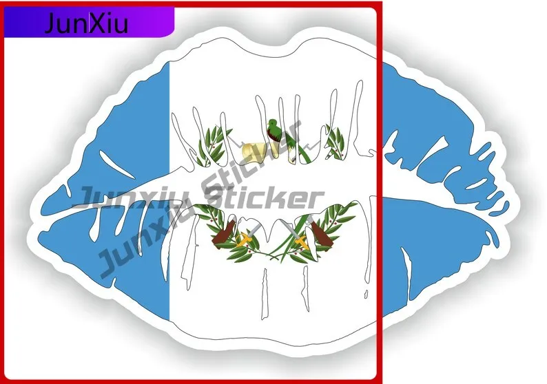 

Guatemala Badge Trendy Car Fade Resistant Sticker Accessory Helmet Lips Car Trendy Custom Funny Unique Proof Wall Fade Sticker
