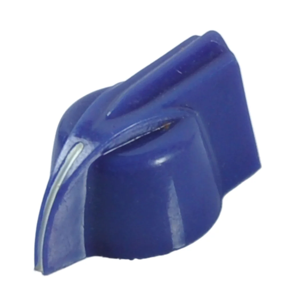 Perilla de cabeza de pollo azul y negro para tubo de Audio, amplificador de guitarra, piezas de amplificador Vintage, 2 uds.
