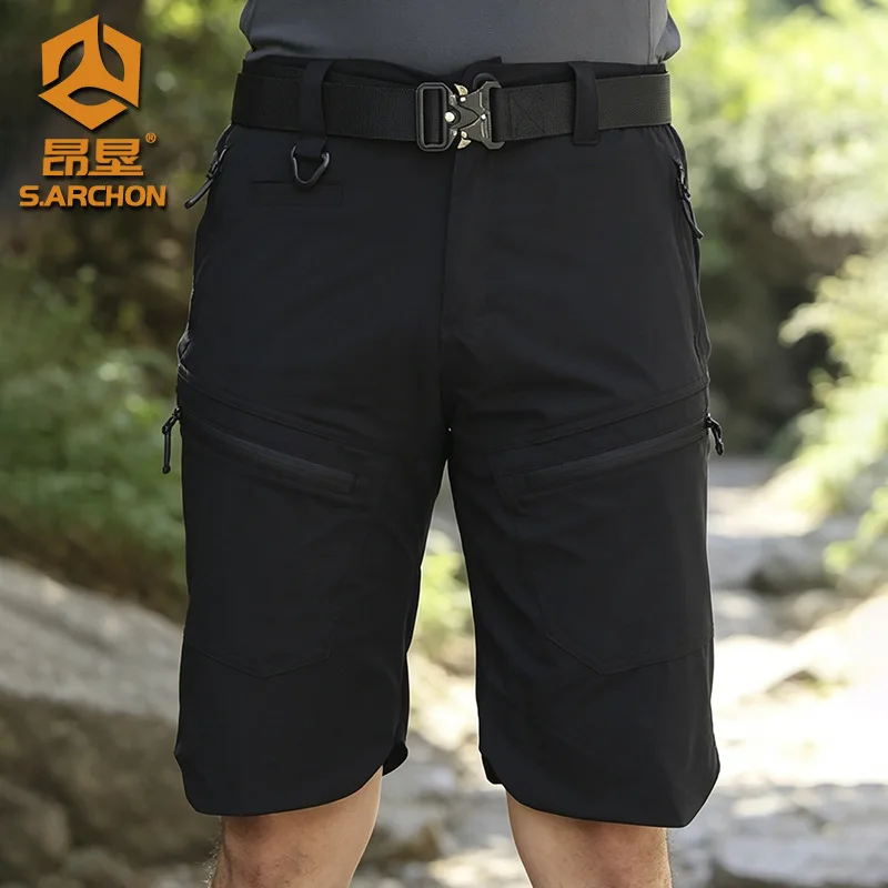 

Men's Tactical Hiking Shorts Quick Dry Wear Resistant Breathable Zipper Pockets Elastic Waist Summer Outdoor Workwear