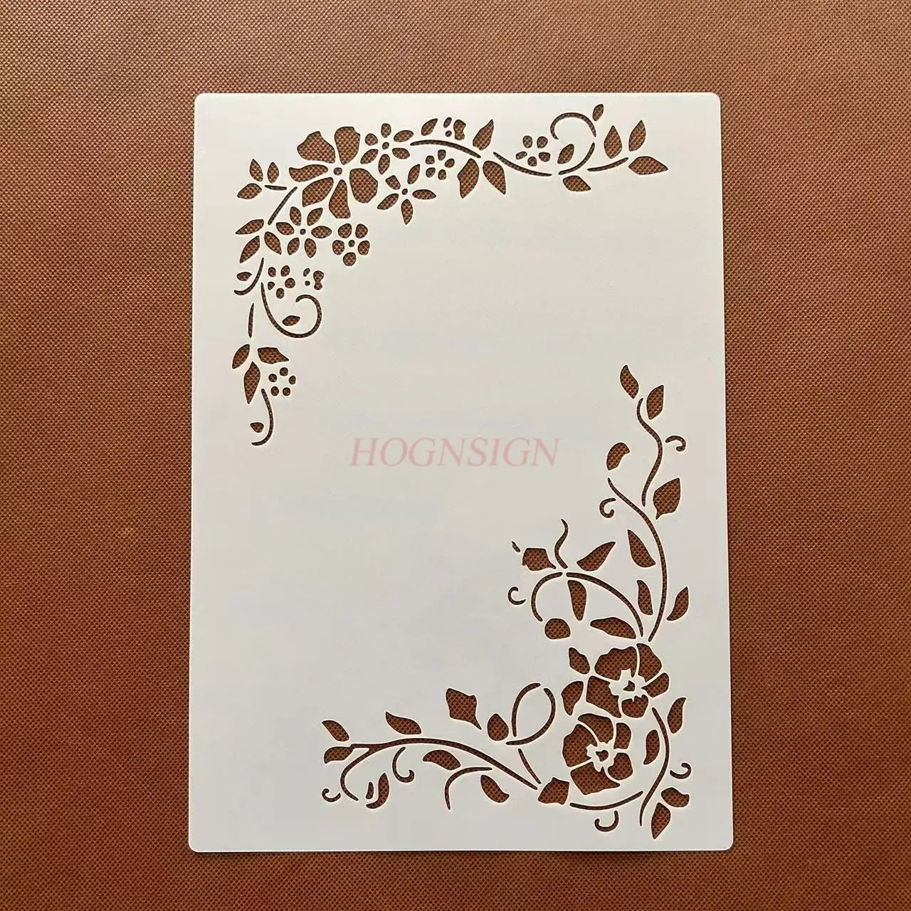 1pcs Retro pattern lace hand drawn hollow out painting border pattern ruler hand copied report hand printed album template