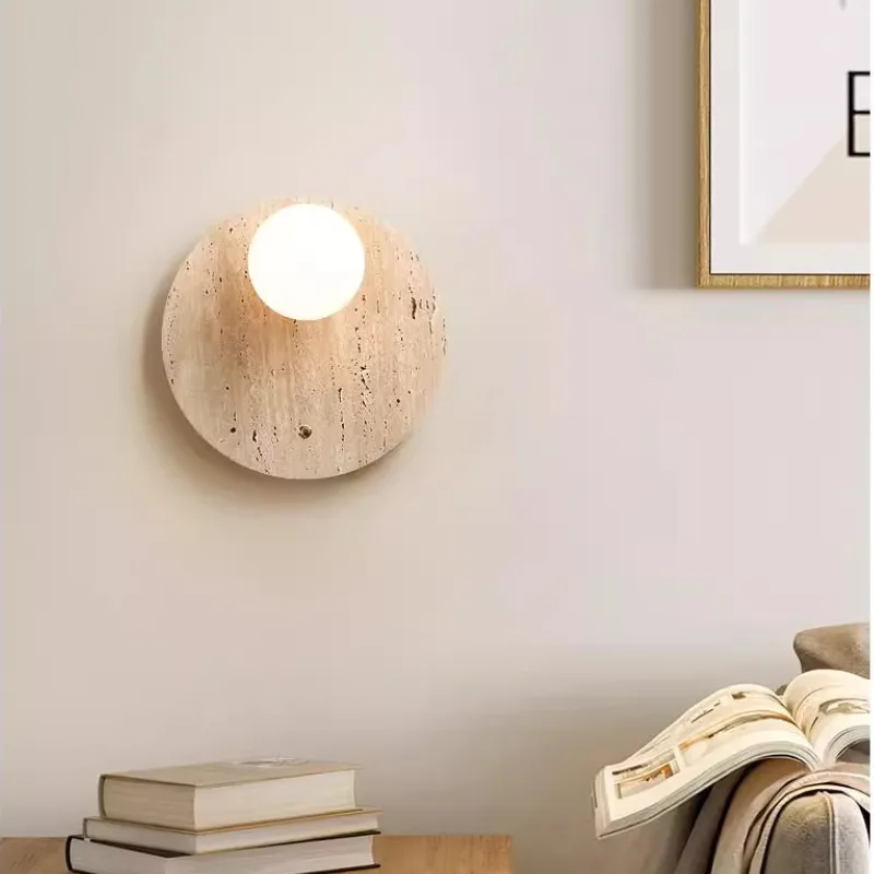 

Wabi wind bedroom bedside wall lamp medieval new Chinese Song Dynasty aesthetics living room designer retro