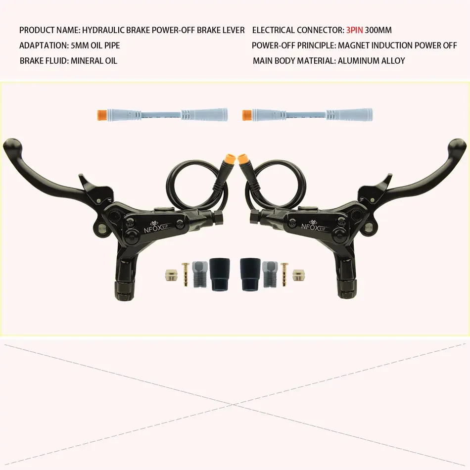 NFOX B015 Parkplatz Hydraulische Abschaltung Öl Bremshebel Elektroroller E-Bike Generation Fahren Bafang Griff Reparatur Dreirad
