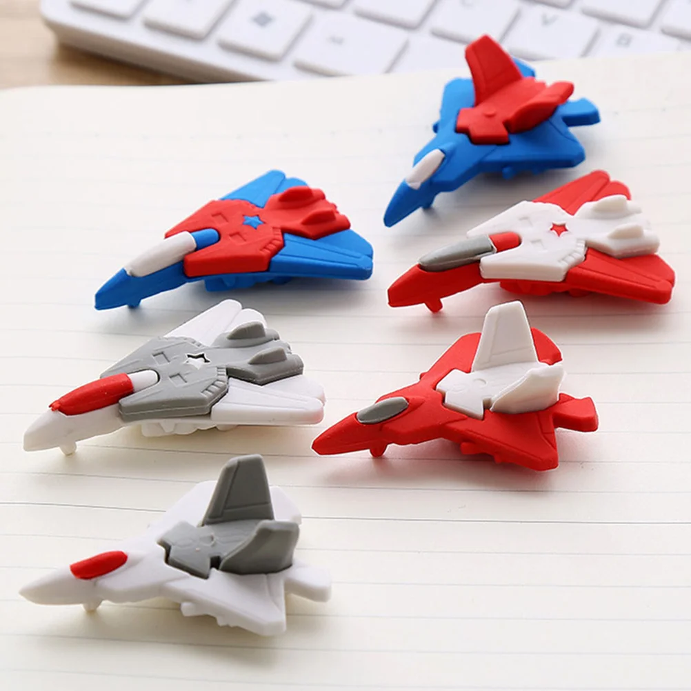 

48 Pcs Airplane Eraser Small Cartoon Erasers Shaped School Supplies Children Mini for Kids Students Studying