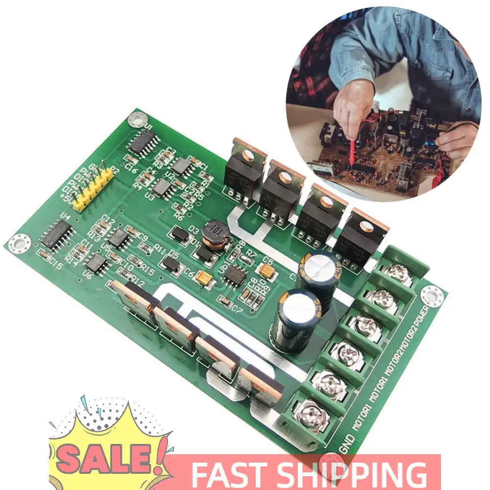 

10A DC Dual Motor Drive Board Peak 30A H-bridge MOSFET DC Motor Driver Board IRF3205 with Brake Function