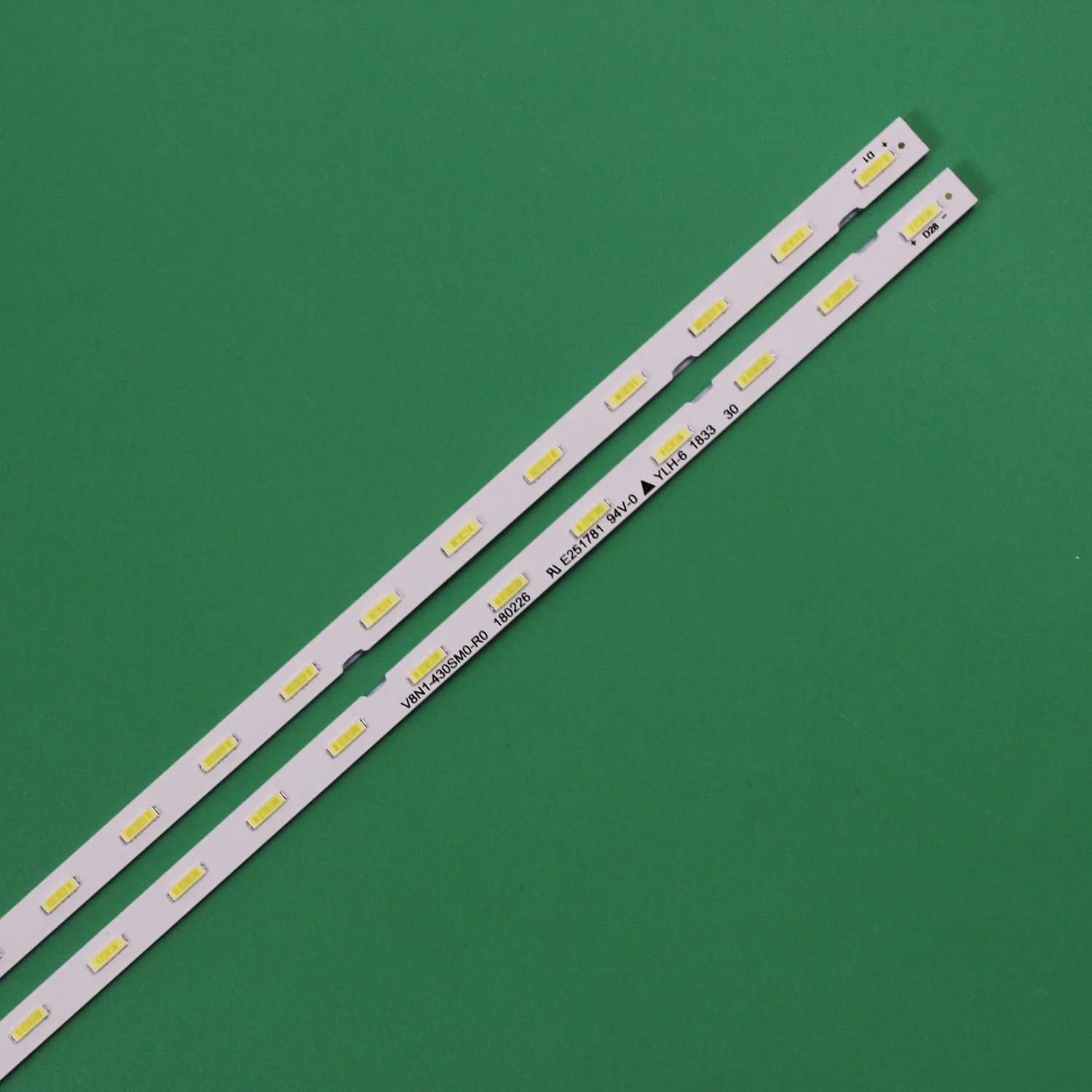 Striscia di retroilluminazione a LED per Samsung AOT_43_NU7100F_2X28_3030C BN44-00947A BN96-45954A UE43N5510 UE43N5570AU