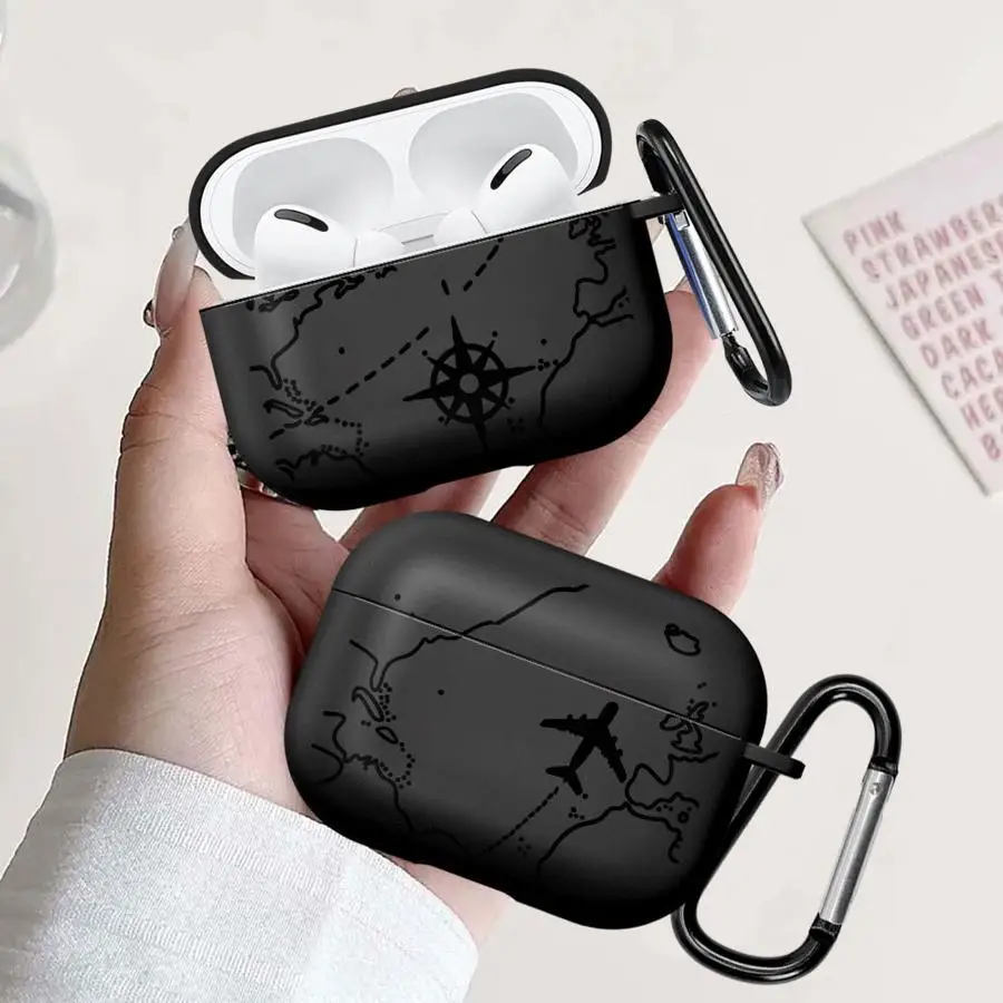 Earphone Cases Cover Case For Airpods Pro 2 1 Pro3 Pro2 3 4 World Travel Airplane view 2