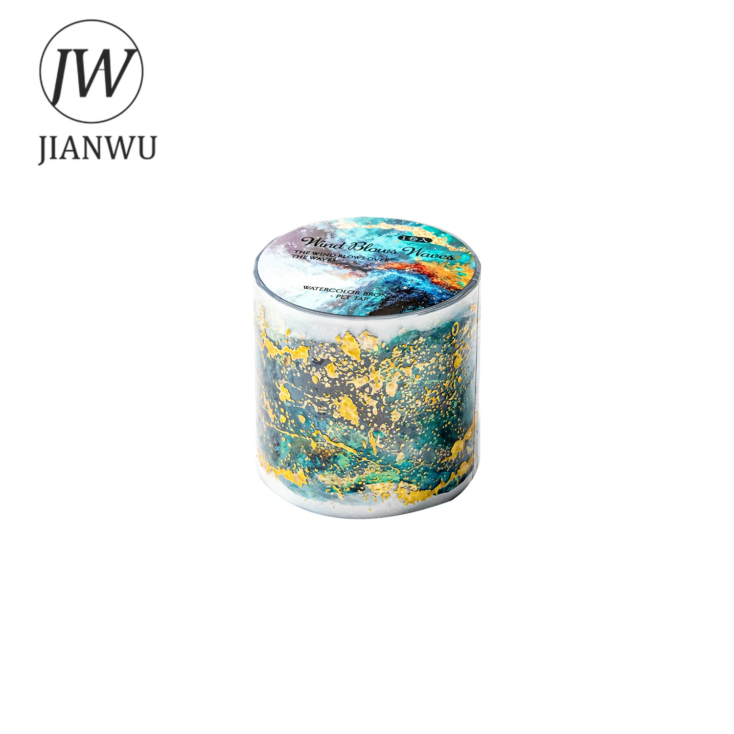 JIANWU Il vento soffia sulle onde Serie Vintage Sbavature Paesaggio Materiale Collage Nastro in PET Creativo Diario fai da te Cancelleria