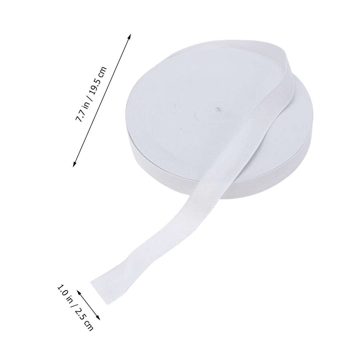 

1 Roll 4000X2.5Cm White Flat Elastic Band For Sewing Clothing Accessories Knit Stretch Fabric Diy Projects Elastic Sewing