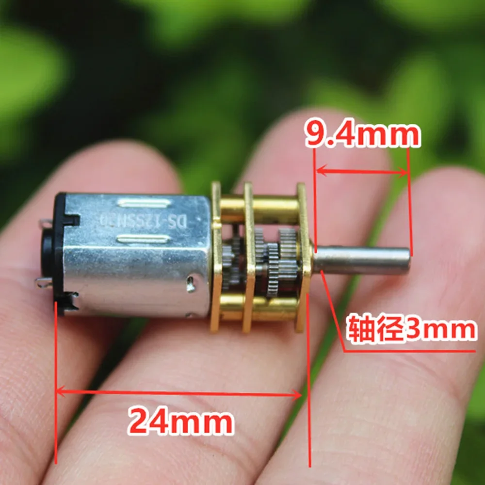 Micro N20 Gear Motor DC 3V-6V 3.7V 5V Micro Full Metal Gearbox Reducer Geared Slow Speed 9.4mm Long Shaft  Robot Cars Model