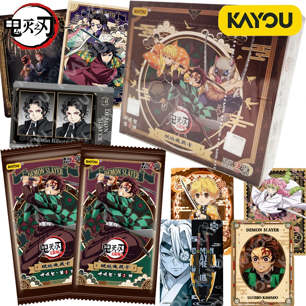 

Original KAYOU Demon Slayer Collection Cards Japanese Anime Popular Character DIY Fun Creative High-quality ID Photo Cards Gift
