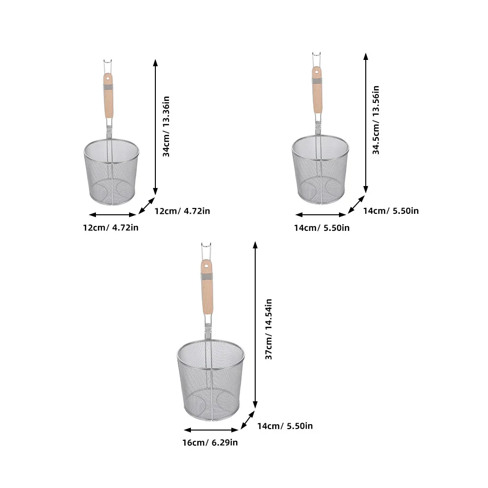 3 قطعة شبكة من الاستانلس استيل مصفاة ملعقة لقلي الطعام إناء/ قدر الطبخ المعكرونة مصفاة المطبخ أداة سلة المعكرونة غرامة شبكة