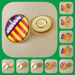 Majorca Mallorca of Spain Flag Lapel Pins Brooches Badges
