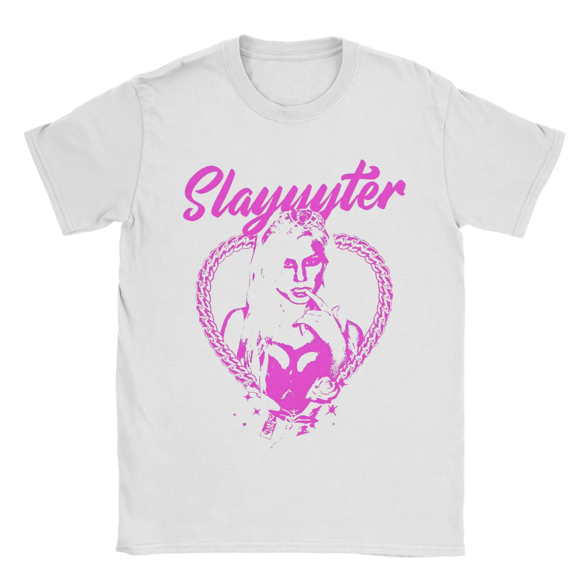 Vintage style Pop singer Slayyyter Men Women T Shirt  Crazy Tee Shirt Short Sleeve T-Shirt Pure Cotton Graphic Printed Tops