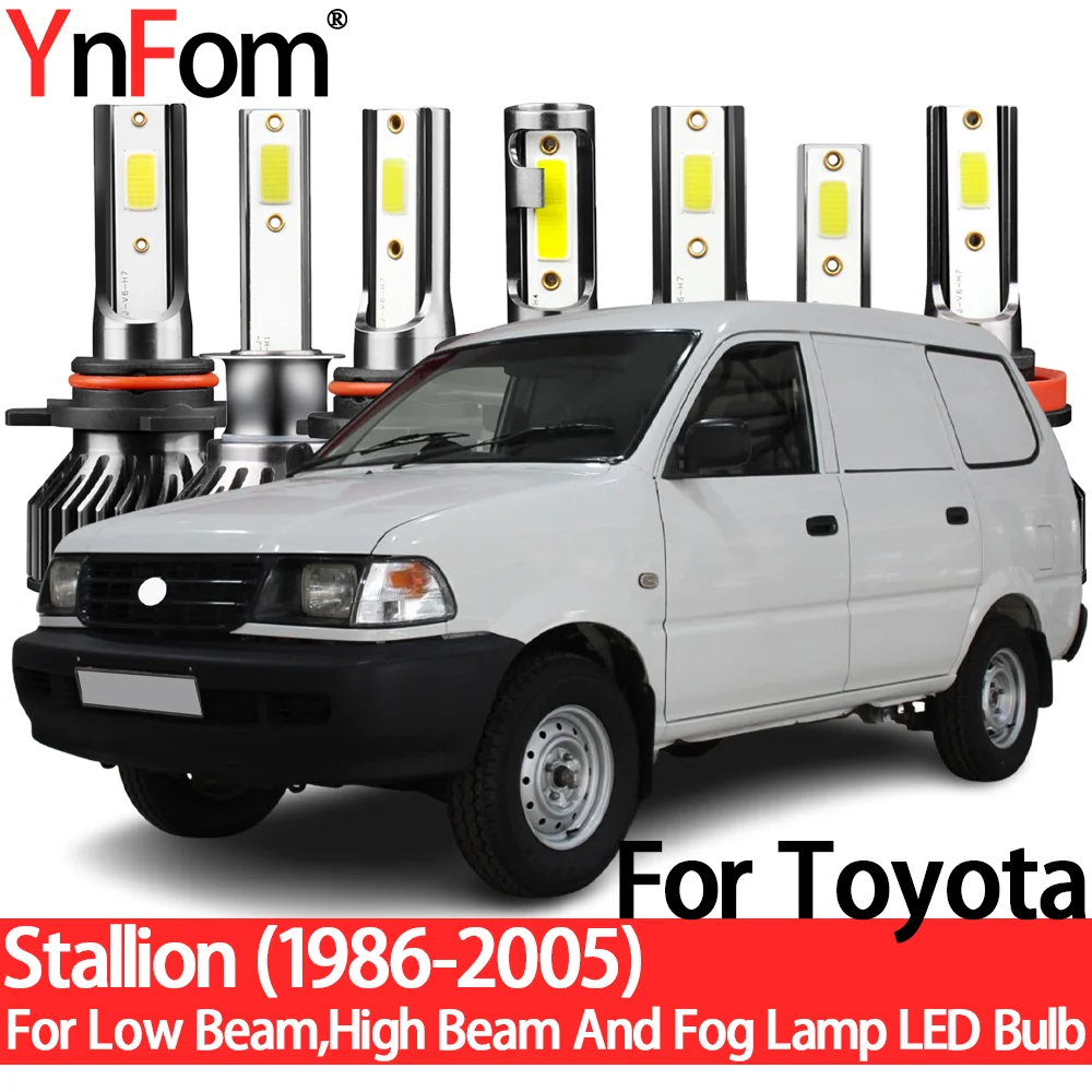 

YnFom для Toyota Stallion 1986-2005 специальный LED набор ламп для передних фар ближнего света, дальнего света, противотуманных фар, автомобильные аксессуары