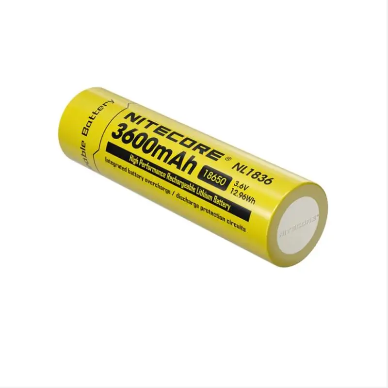 Nitecore NL1836 18650 3500mAh 3.6V 12.96Wh Rechargeable Li-on Battery with Circuit protection For Nitecore Flashlight Headlamp