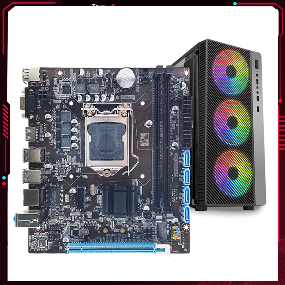 

H110 LGA 1151 Motherboard Dual-Channel DDR4 Memory Gaming Mainboard Support Intel Core i3/i5/i7 6/7/8th CPU Processor Mainboard