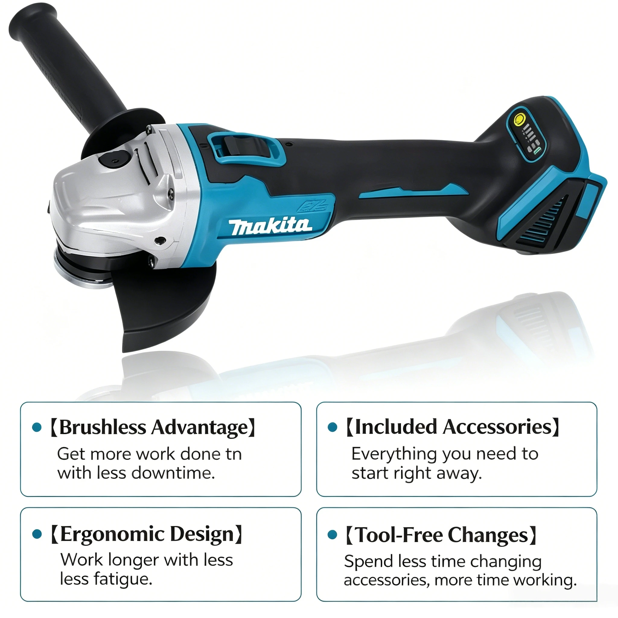 

Makita DGA504 18V 6.0Ah 125mm Brushless Lithium Battery Angle Grinder