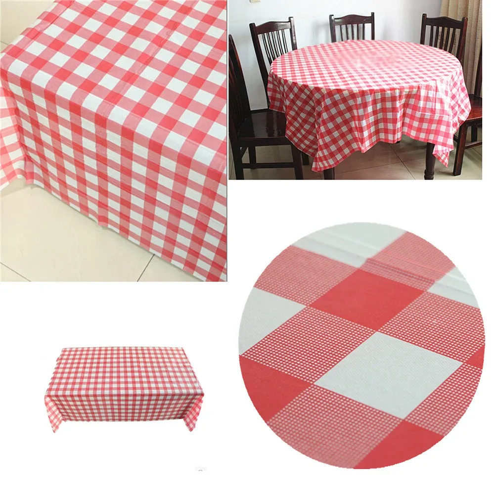 

Red Green Plaid Table Cloth Cotton Christmas Party Rectangle Tablecloth Dining Table Cover For Picnic BBQ Home Decor