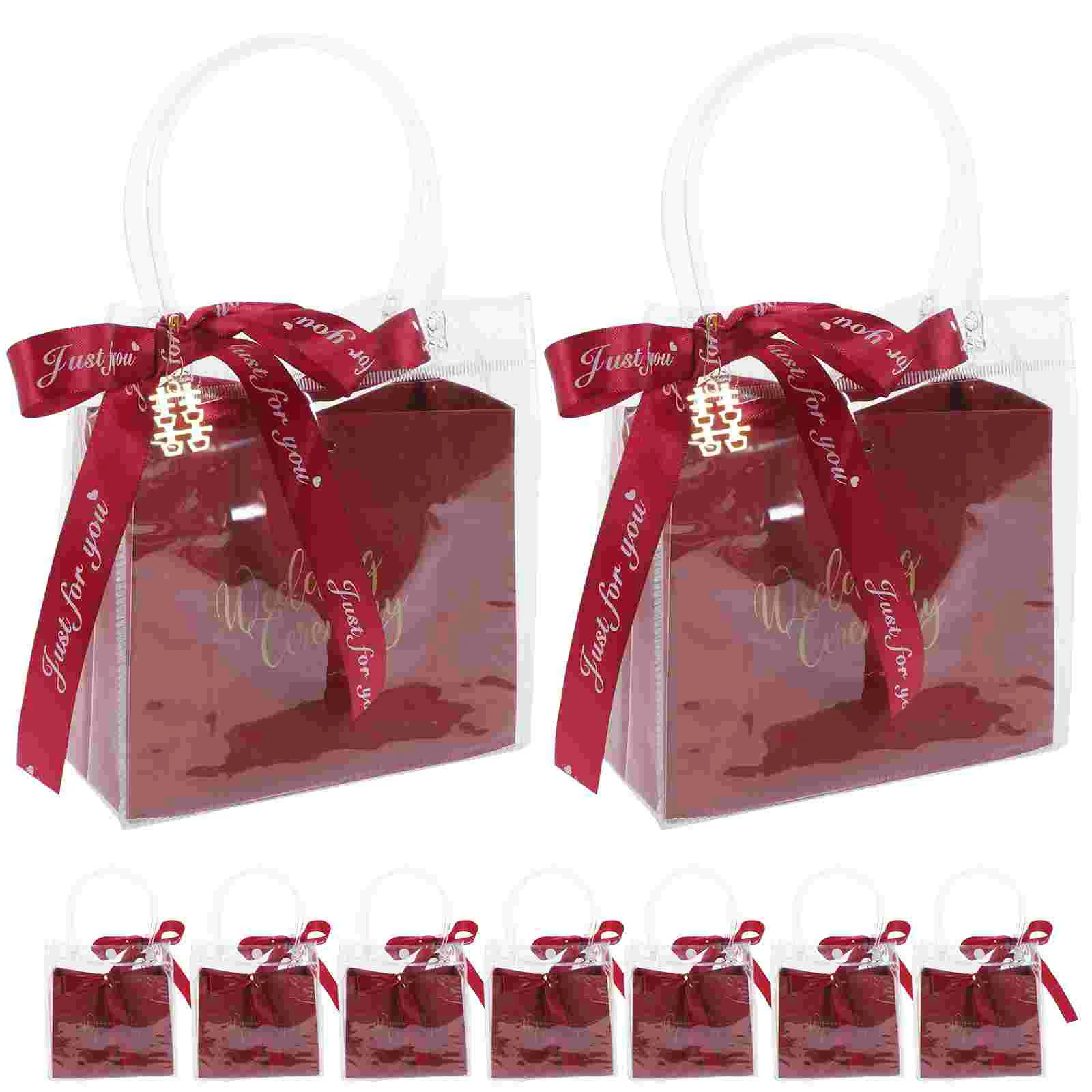 

Candy Gifts Red Bag Wedding Favors Bags Party Boxes Storage Treats with Goodies Bride