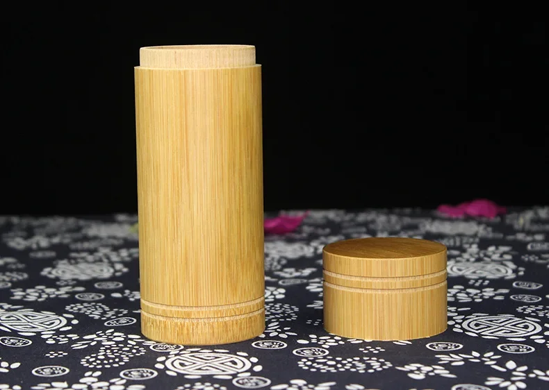 

1PC Bamboo Tea Cans Jars for Storage Container Bamboo kitchen canisters Hand Made Natural Candy Cereals Box LC 110