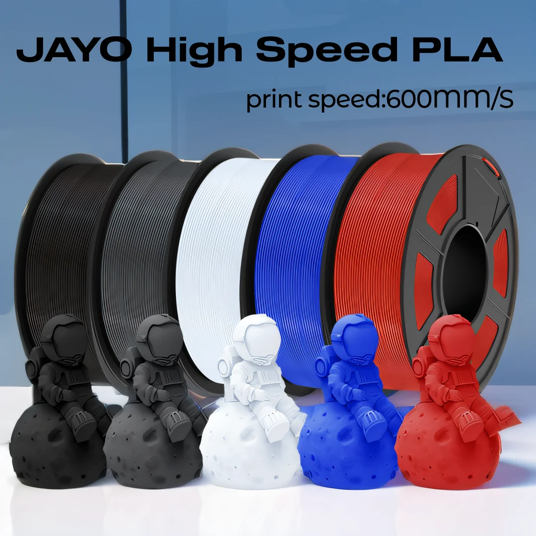 

JAYO 5 Rolls 3D High Speed PLA Filament 1.75mm HS PLA Filament For Bambu FDM 3D Printer Neatly Wound 3D Printing Material