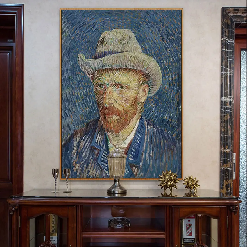 

Van Gogh Portrait Picture Paintings Handmade Famous Oil Painting Reproduction Bedroom Decoration Figure Wall Art Unframed