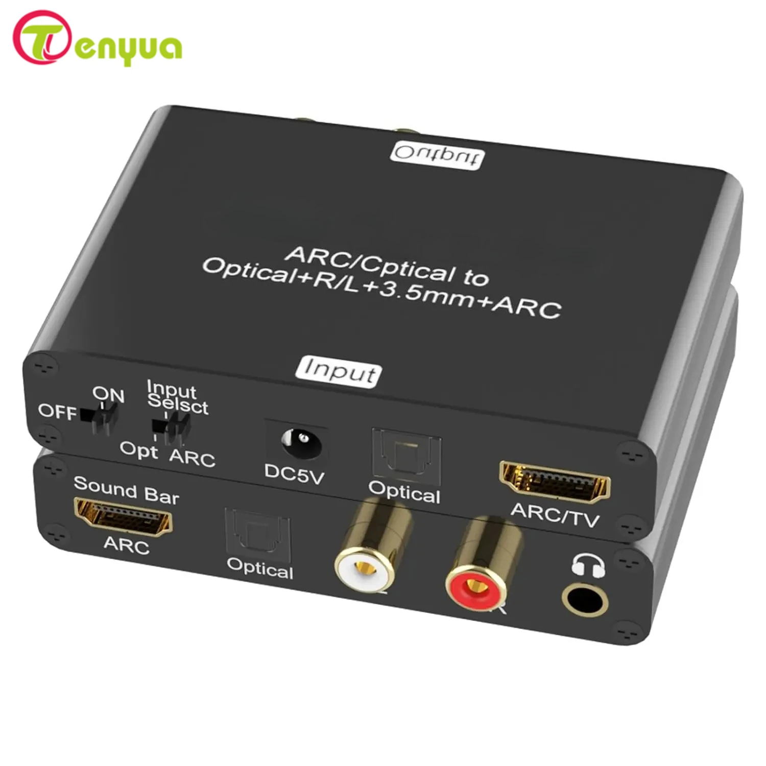 192Khz ARC Audio extractor HD ARC Return Extractor DAC Converter ARC SPDIF Optical to Optical 3.5mm L/R Stero Audio Extractor
