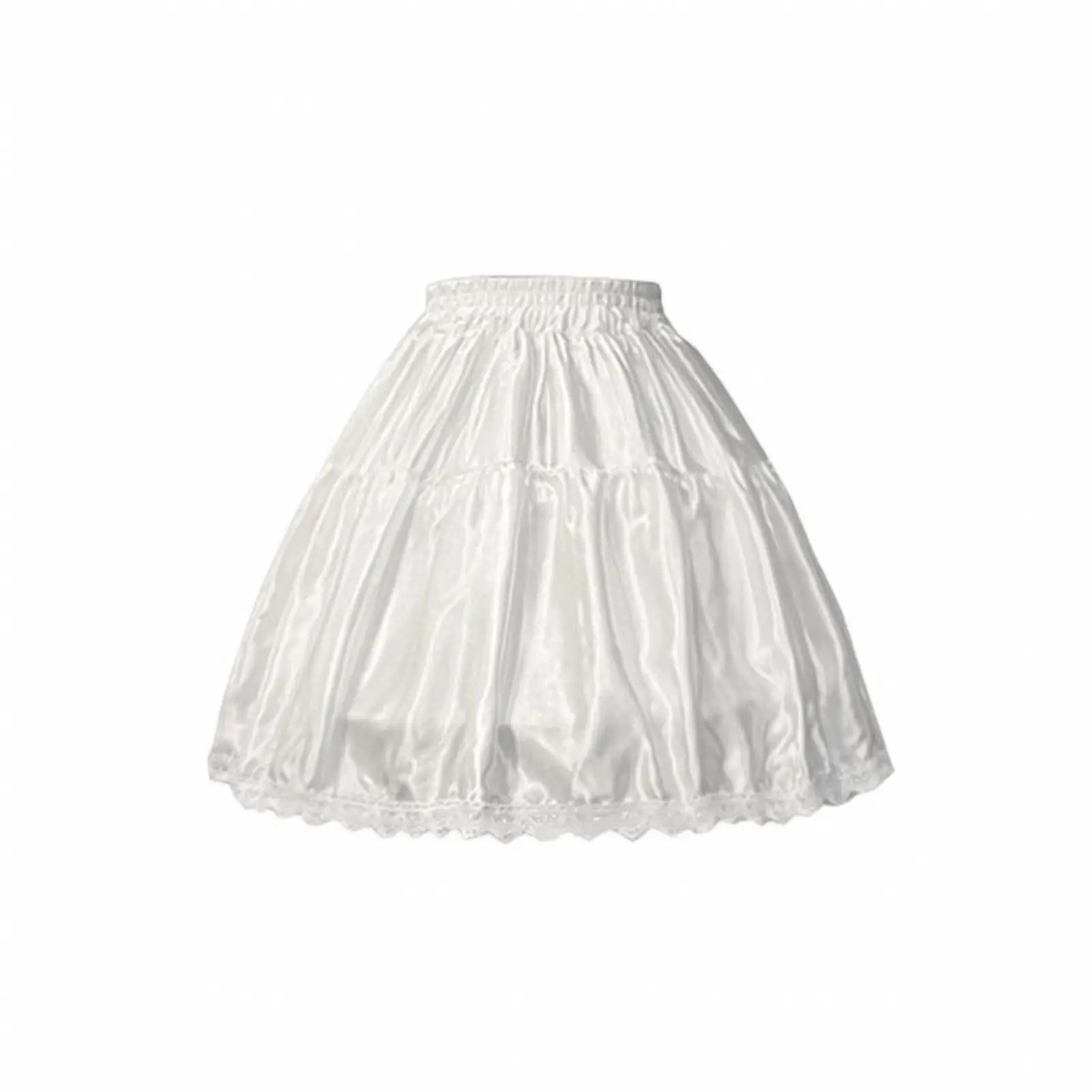 Lolita Petticoat Volume-Boosting Tiered Mesh Hoop Skirt Lightweight Cosplay Crinoline Underskirt for Wedding Ensembles, Costume
