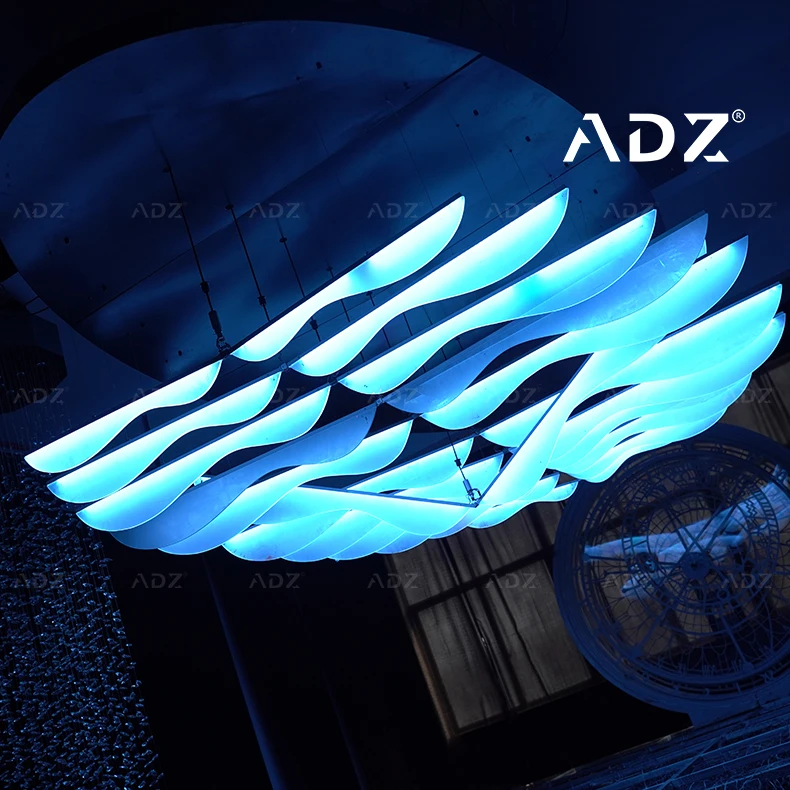 ADZ LED Controlled Color Changing Lifting and Adjustable Simulation Fish Bones Wedding Decoration Festival Lights Support OEM