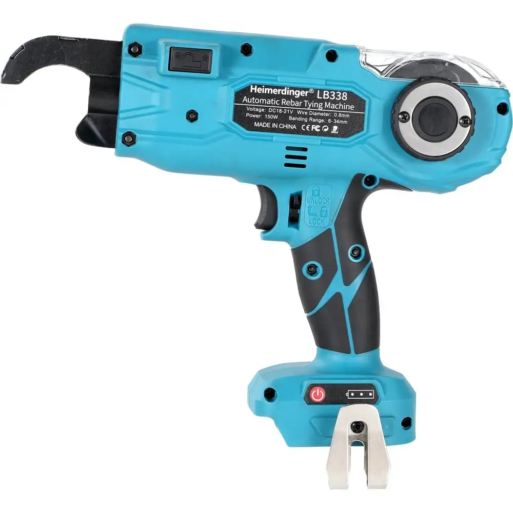 Heimerdinger 18V Rebar Tier Tying Binding Machine Automatic Rebar Tying Wire Rebar Binding Machine, Multi-position, No battery