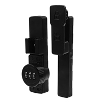 Password Lock Cabinet Doors 4 Combination Dual Purpose Drawer Black No Hole Mechanical Anti Theft Hardware