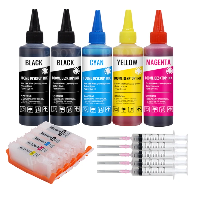 IBOQVZG PGI-550 Refill ink kit For Canon PIXMA MG5450 MG5550 MG5650 MG6450 MG6650 Ip7250 MX925 MX725 IX6850 PGI550 Cartridge