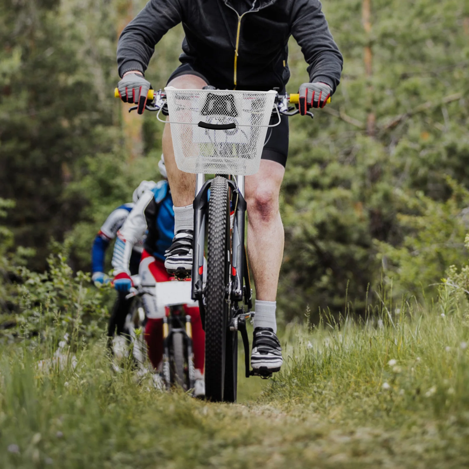 

1 set Bicycle Basket Front Large Capacity Iron Mesh Rack For Mountain Bike Electric Scooter Quick Release Sturdy Storage Basket