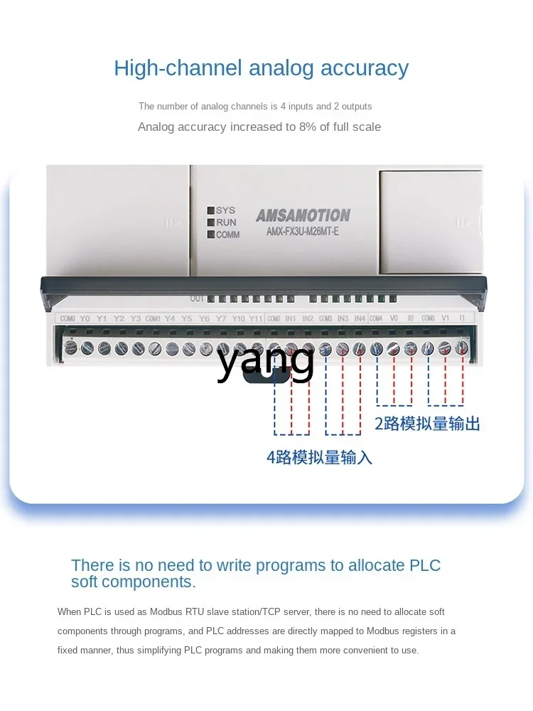 L'm programmable controller FX3U-26MT with analog 48MR domestic industrial control board