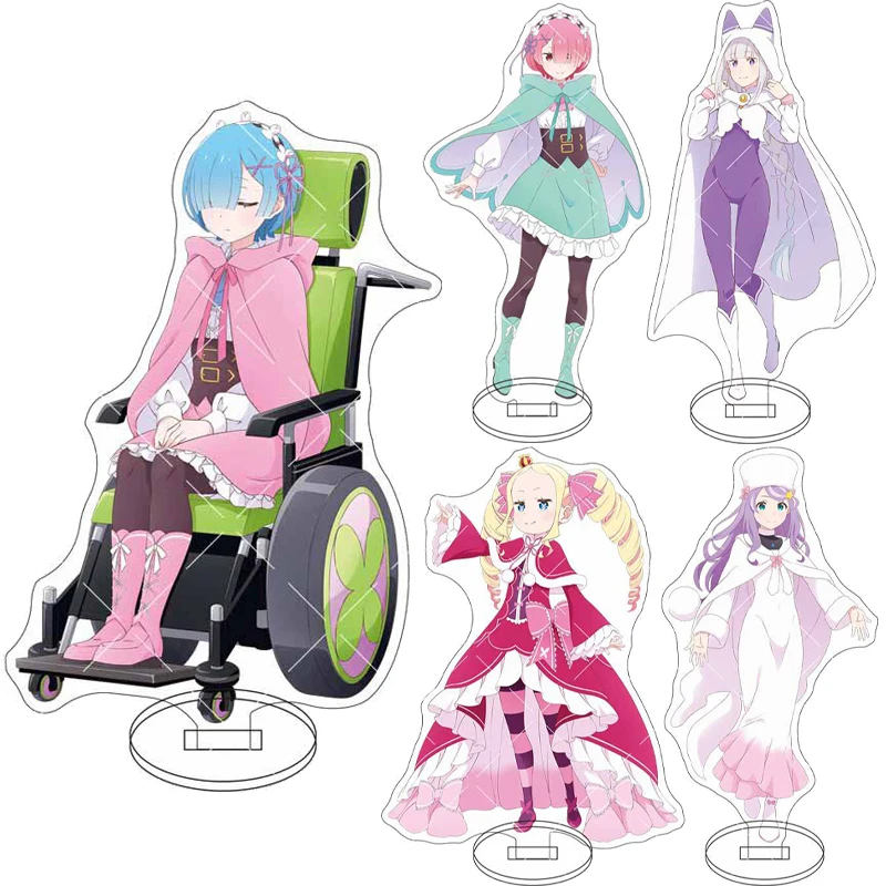 16CM Anime Re:ZERO -Starting Life in Another World- Season 4 ‌Figure Emilia Rem Beatrice Ram Acrylic Stand Cos Ornaments Gifts