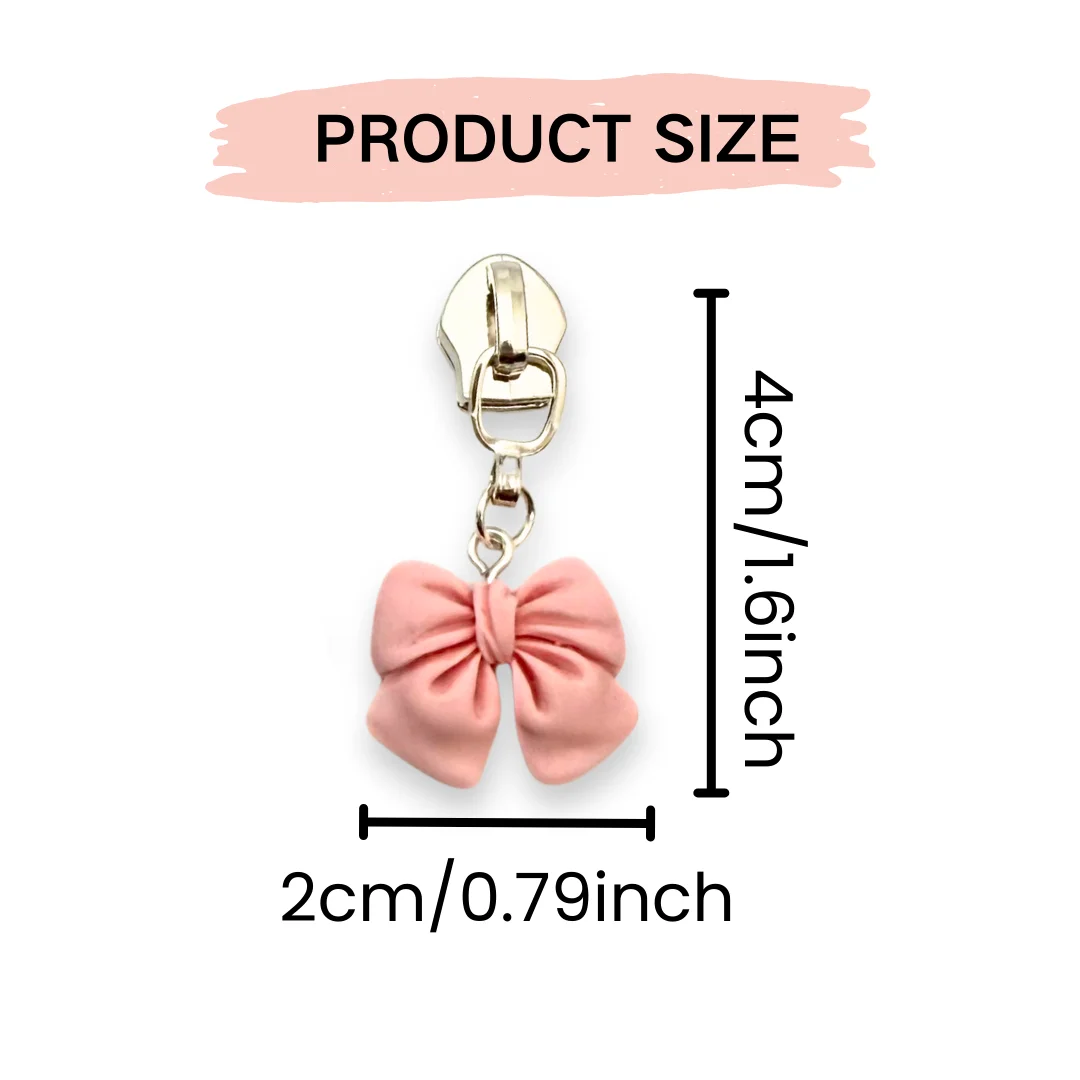 10pcs #5 Nylon Bow-Tie Zipper Pulls, Special Pendant Accessories, Ideal for Clothing, DIY Crafts, Wallets, and Dolls.