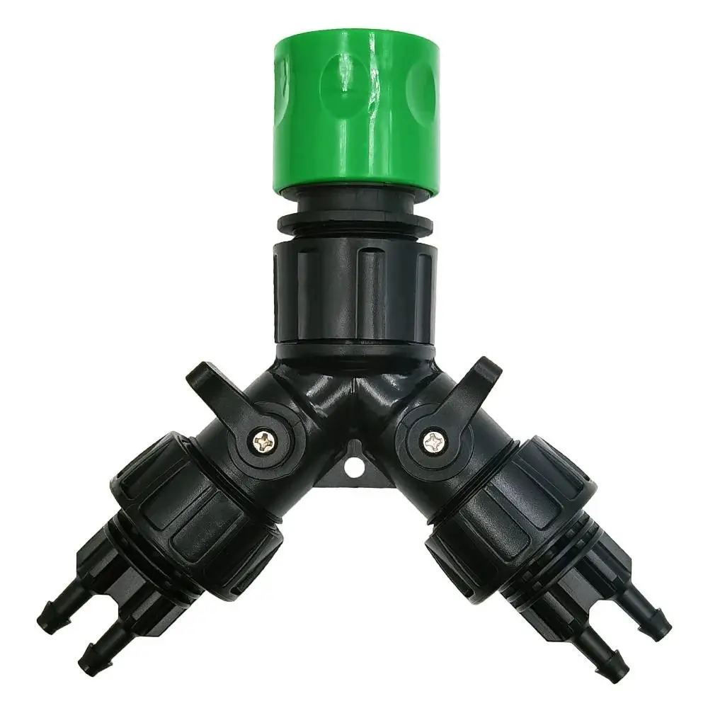 1/4'' Hose Drip Irrigation Tap Adapter Household Irrigation System 4-Way Splitter for Garden Plant Greenhouse Adjustable