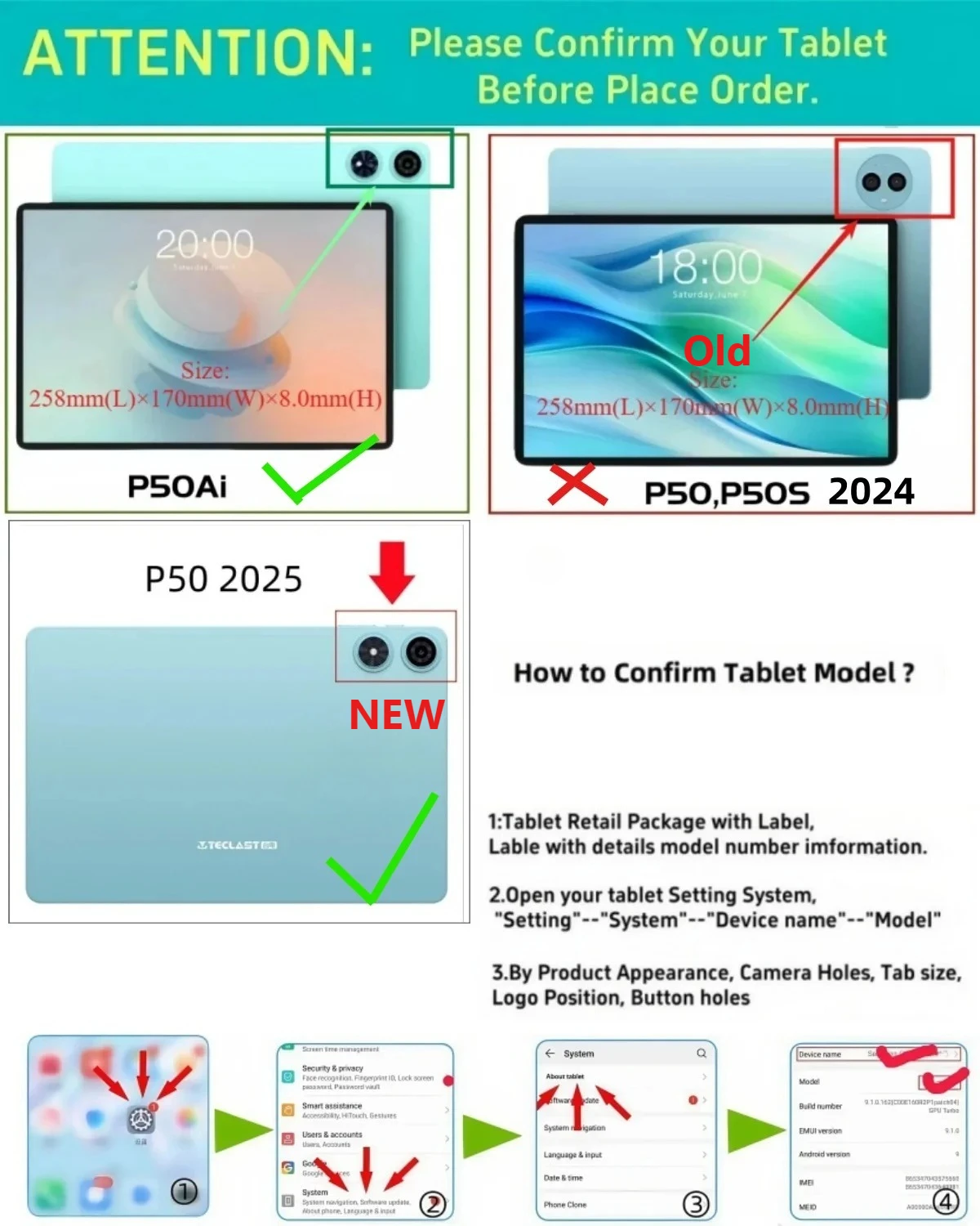 Etui Smart Cover do tabletu Teclast P50Ai P50 2025, 11 cali, składana podstawka, skóra PU z miękką tylną obudową z TPU, automatyczne usypianie/wybudzanie — zdjęcie produktu 2
