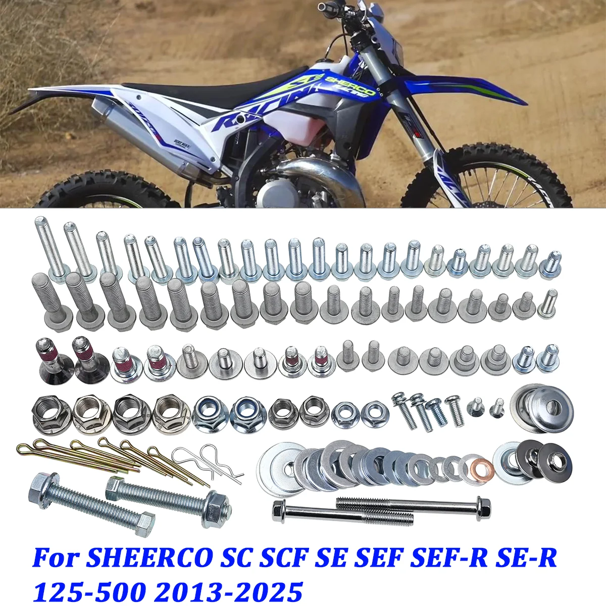 

Dirt Bike Hardware Bolt Full Plastics Fastener Kit For Sherco SC SCF SE SEF SEFR SER 125 150 250 300 350 450 500 2003-2024 MOTO