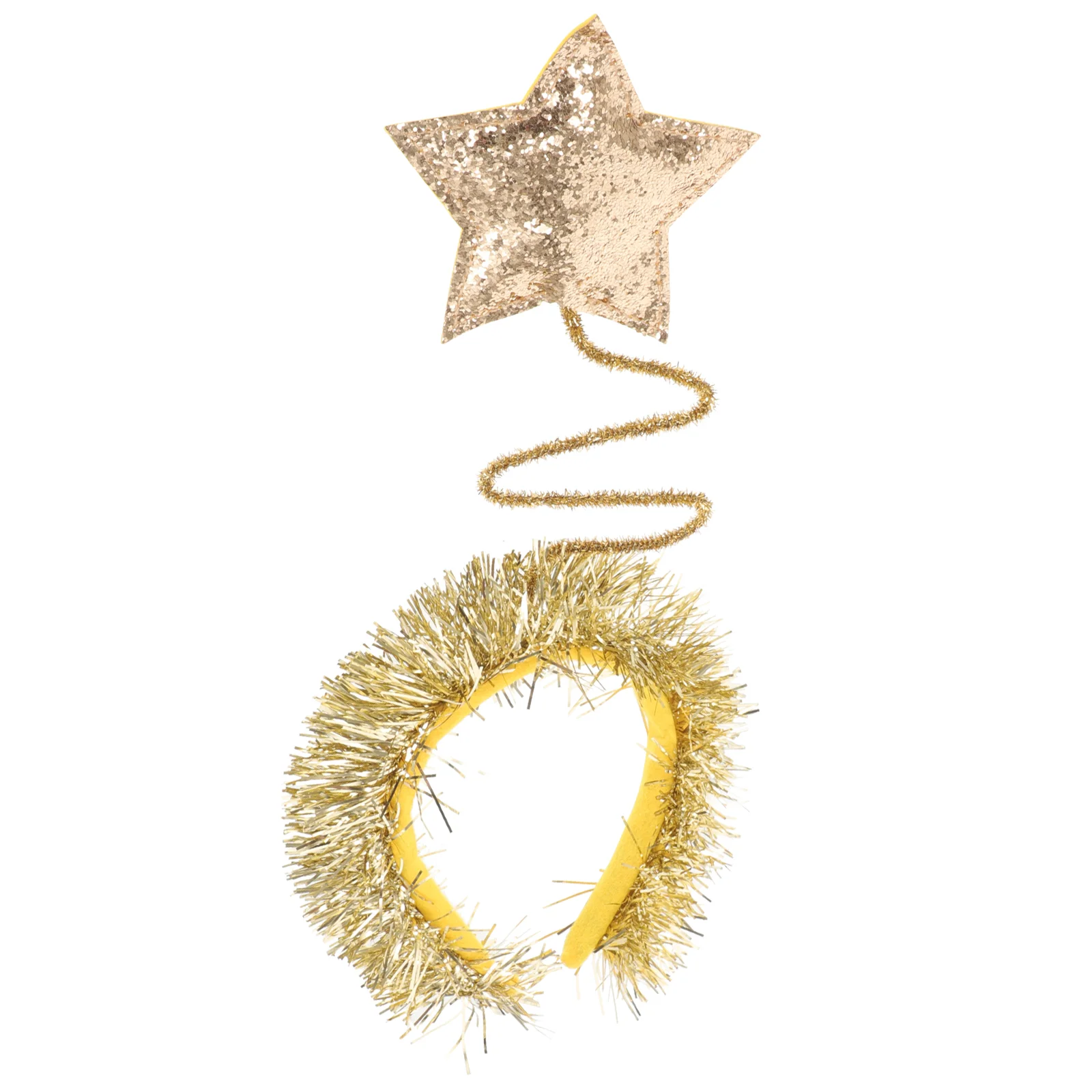 1PC Star Hair Band Birthday Party Woman Hair Fashiona Girl Headdress for Kids Girls Boys (Golden) Party Hair Hoop