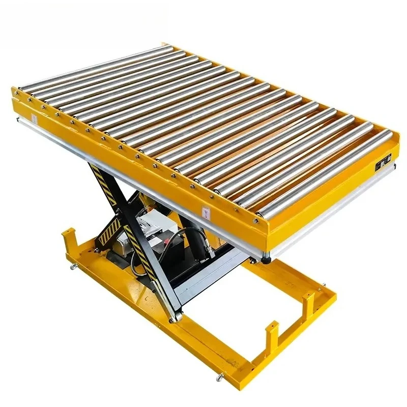 Mobile Hydraulic Scissor Lift Table with Optional Roller Top for Factory Workshop Material Handling