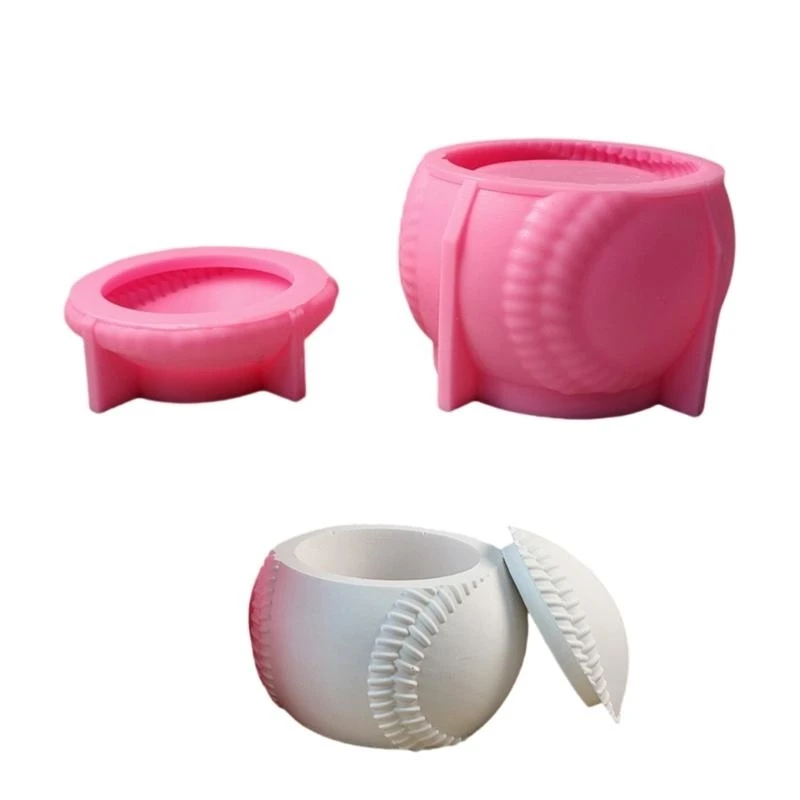 

2Pieces Silicone Mold Set Baseball Holder Molds Flexible Epoxy Resin Mold