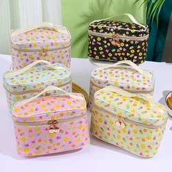 New Large Capacity Handheld Makeup Bag Ins Cute Fruit Cosmetic Bag Women Makeup Pouch Makeup Organizer Travel Cosmetic Organizer