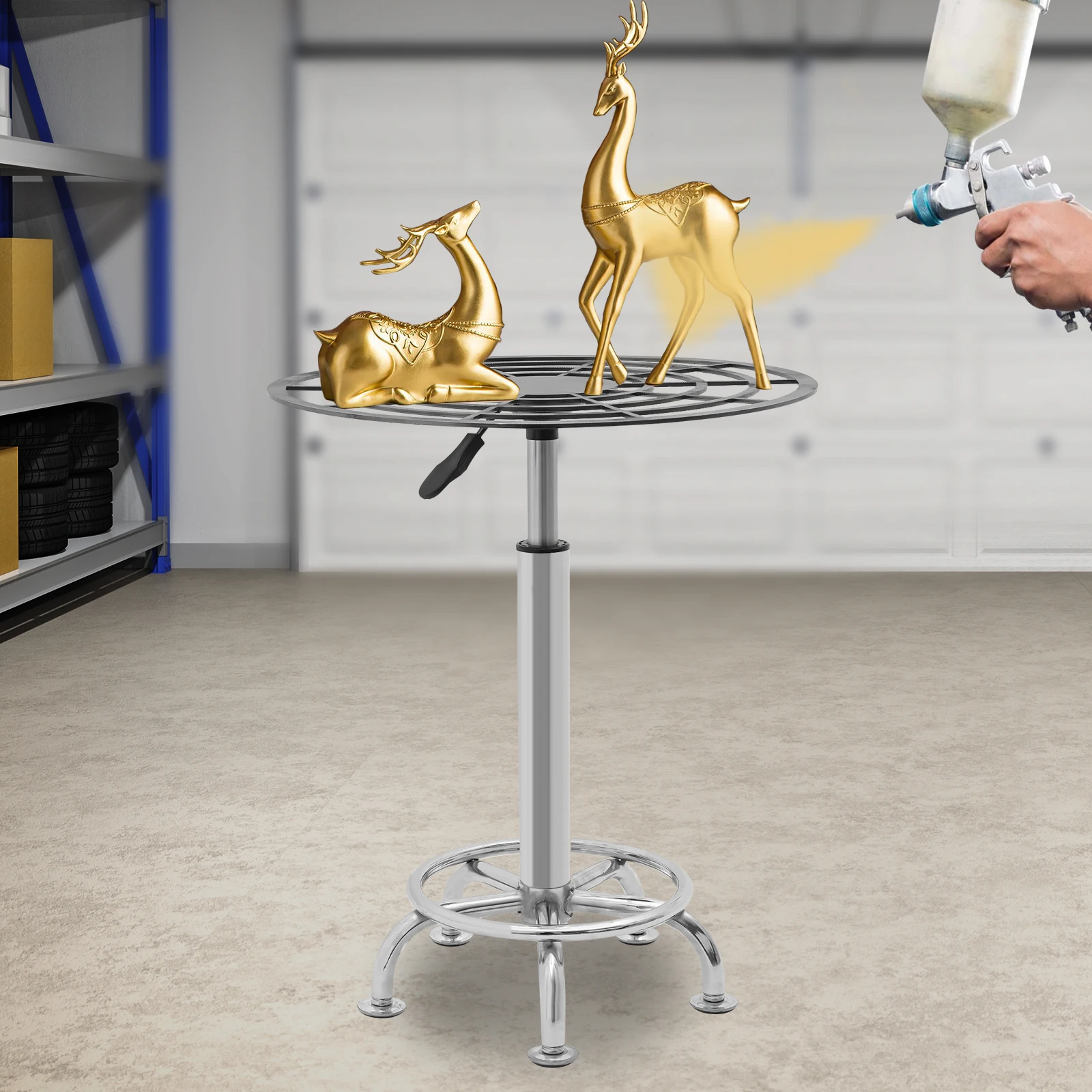 Stable Rotating Paint Rack, Lifting Spray Painting Table Suitable for Furniture Spray Painting, Product Display, Model Making
