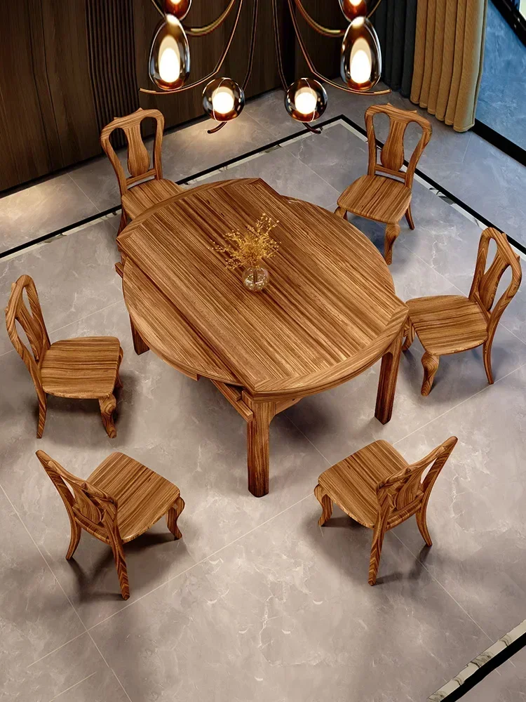Retractable Simple Folding Small Apartment Home Variable round Table Dining Table