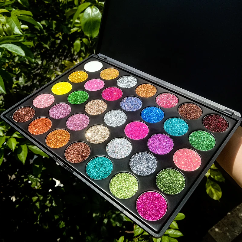 35 Color Glitter Metallic Eyeshadow Palette Shimmer Diamond Sequins Body Face Art Makeup Palette Waterproof Maquillajes Cosmetic