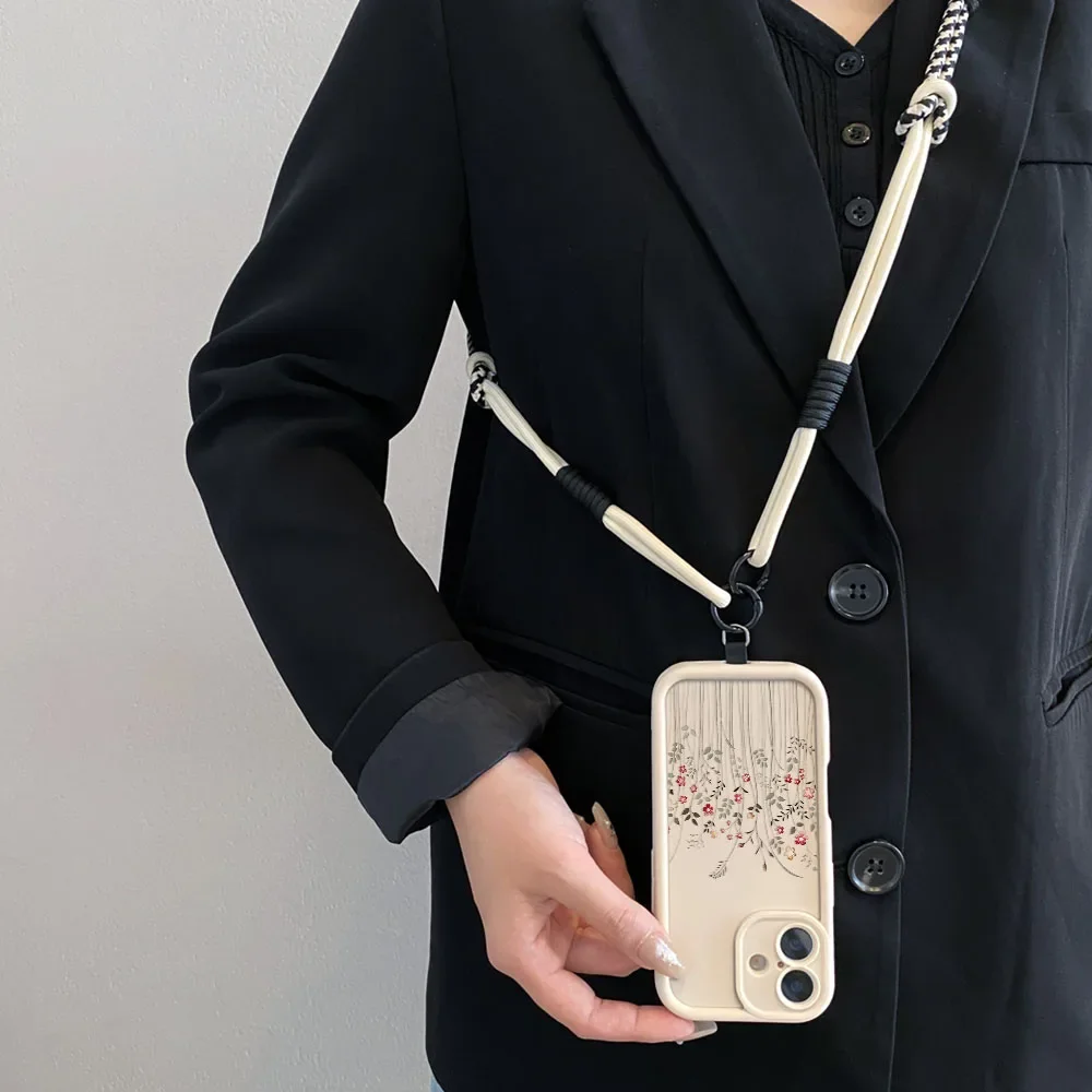 2025 NewFloral Crossbody الحبل حقيبة لهاتف سامسونج A56 55 36 26 16 06 15 35 25 54 34 24 73 53 21 71 51 31 72 52 32 14 13 12 17 07