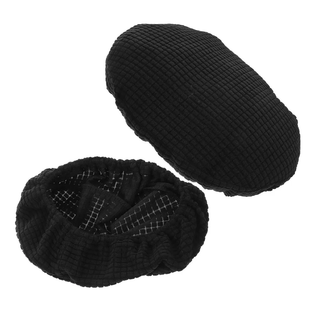 2Pcs Elastic Thickened Headrest Cover for Office Home Computer Swivel Chair Stain Resistant Half Wrap Design Easy Install